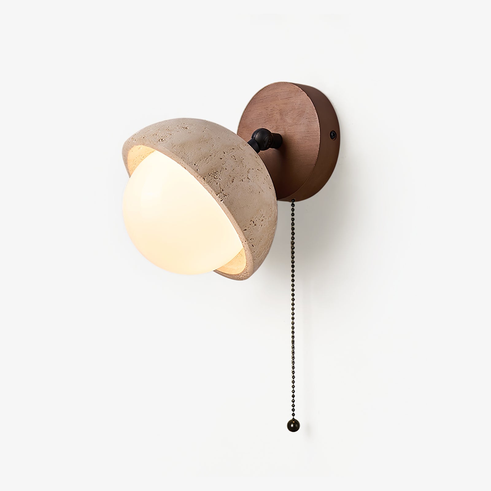 Endymion - Travertine and Glass Wall Sconce