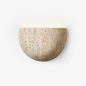 Peitho - Travertine Bowl Wall Light