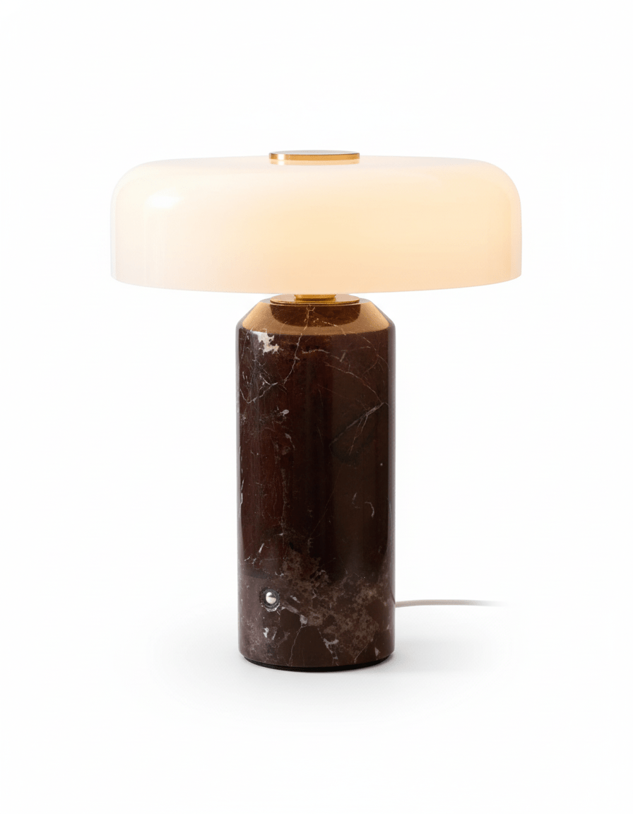 Hespera - Cordless Marble and Opaline Glass Table Lamp