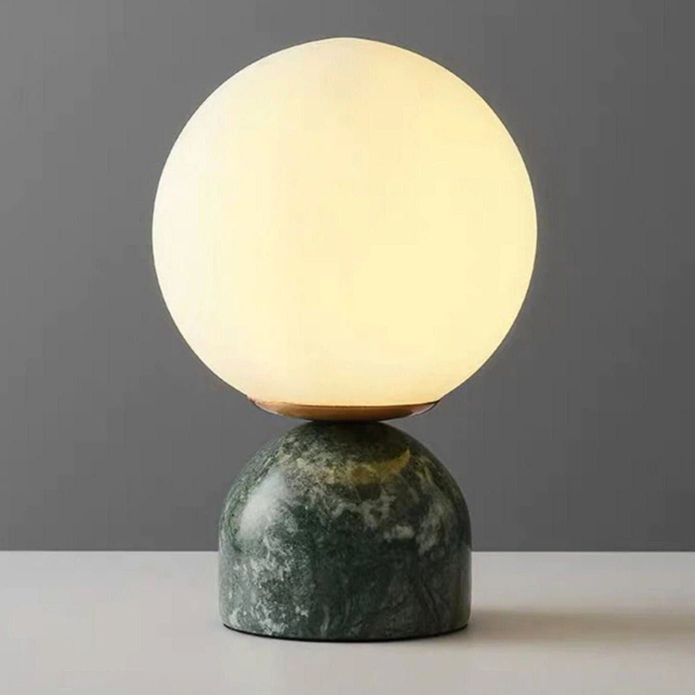 Semele - Marble and White Glass Globe Table Lamp