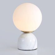 Semele - Marble and White Glass Globe Table Lamp