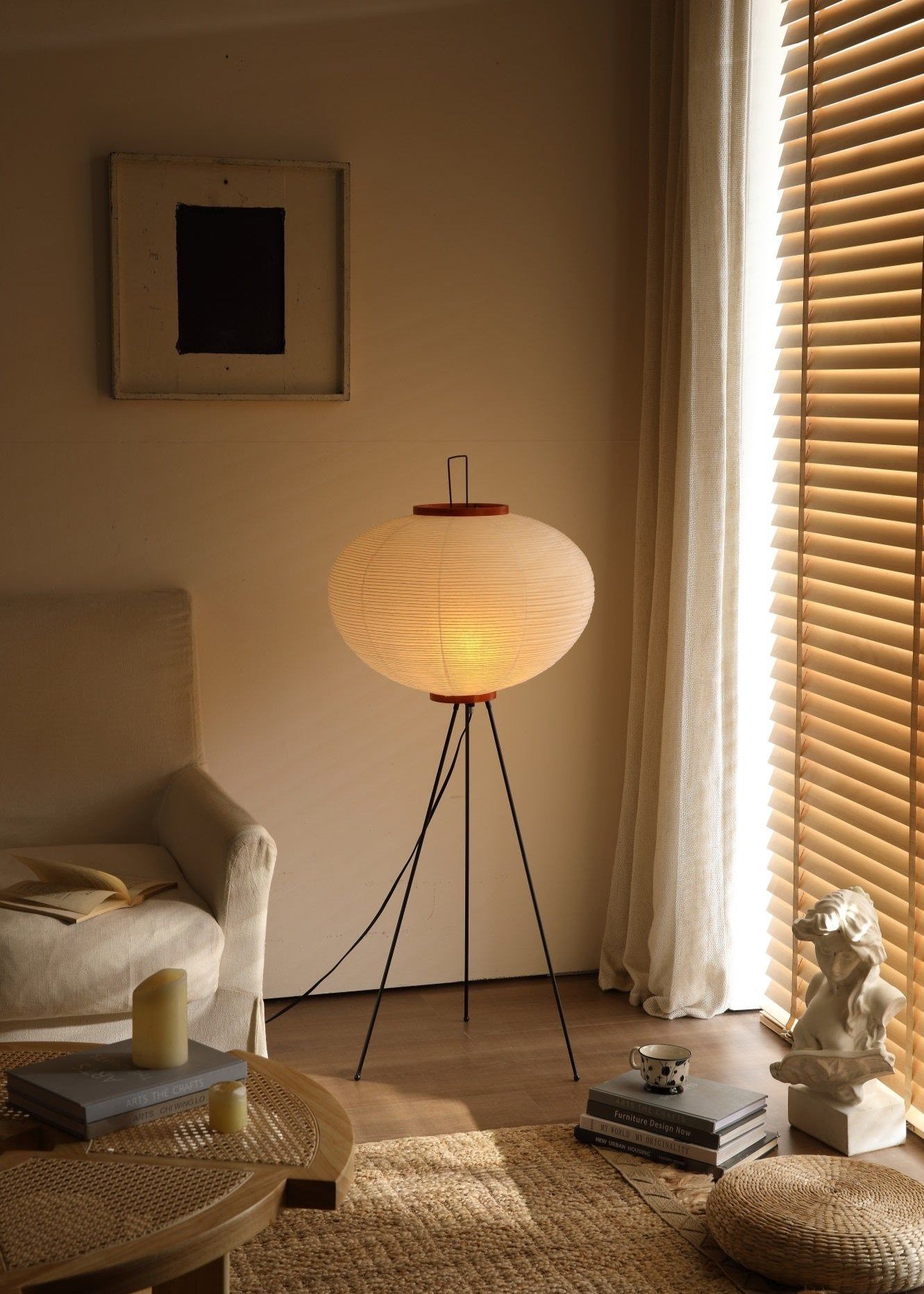 Phoibe - Washi Paper Lantern Floor Lamp