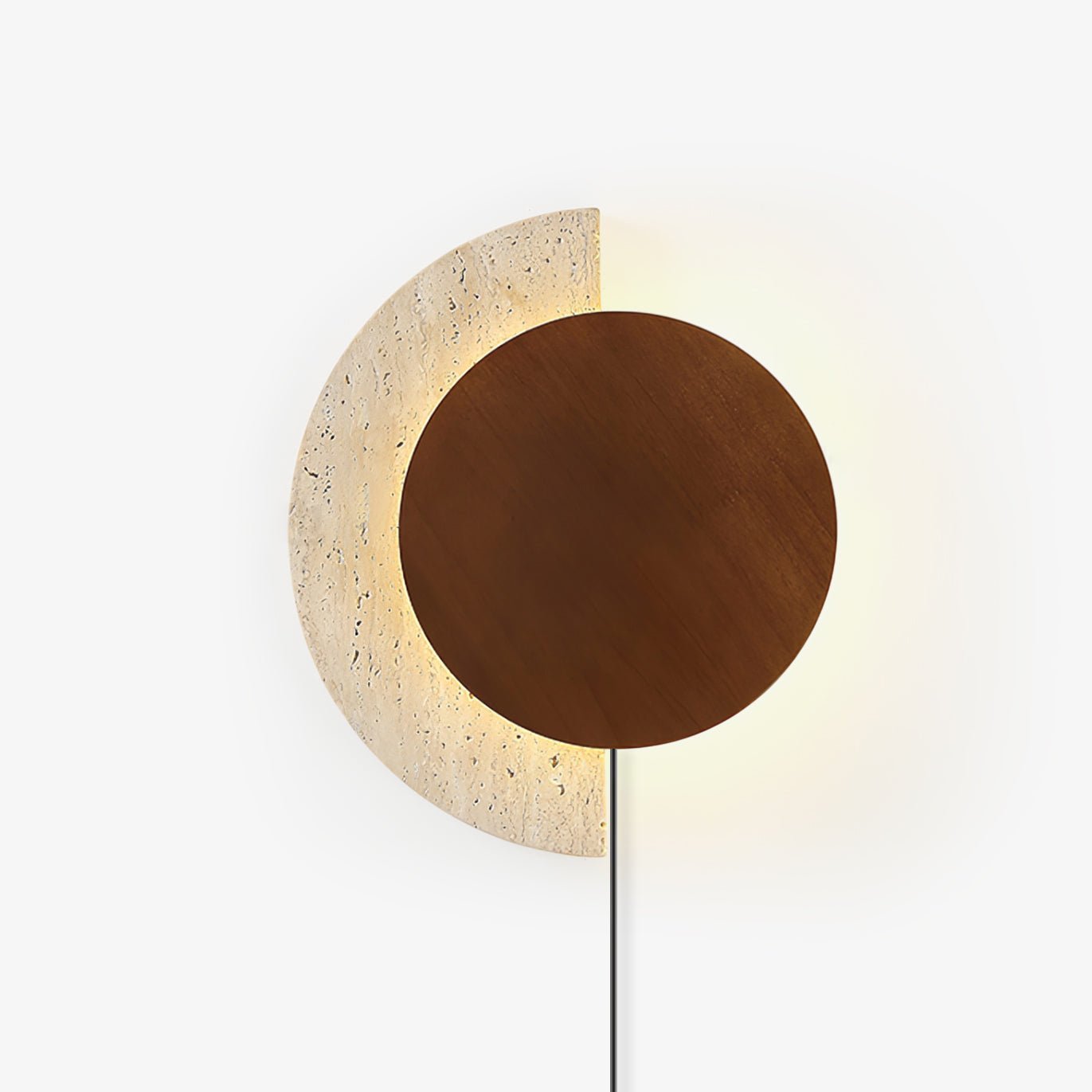Psamathe - Plug-in Travertine Wall Sconce