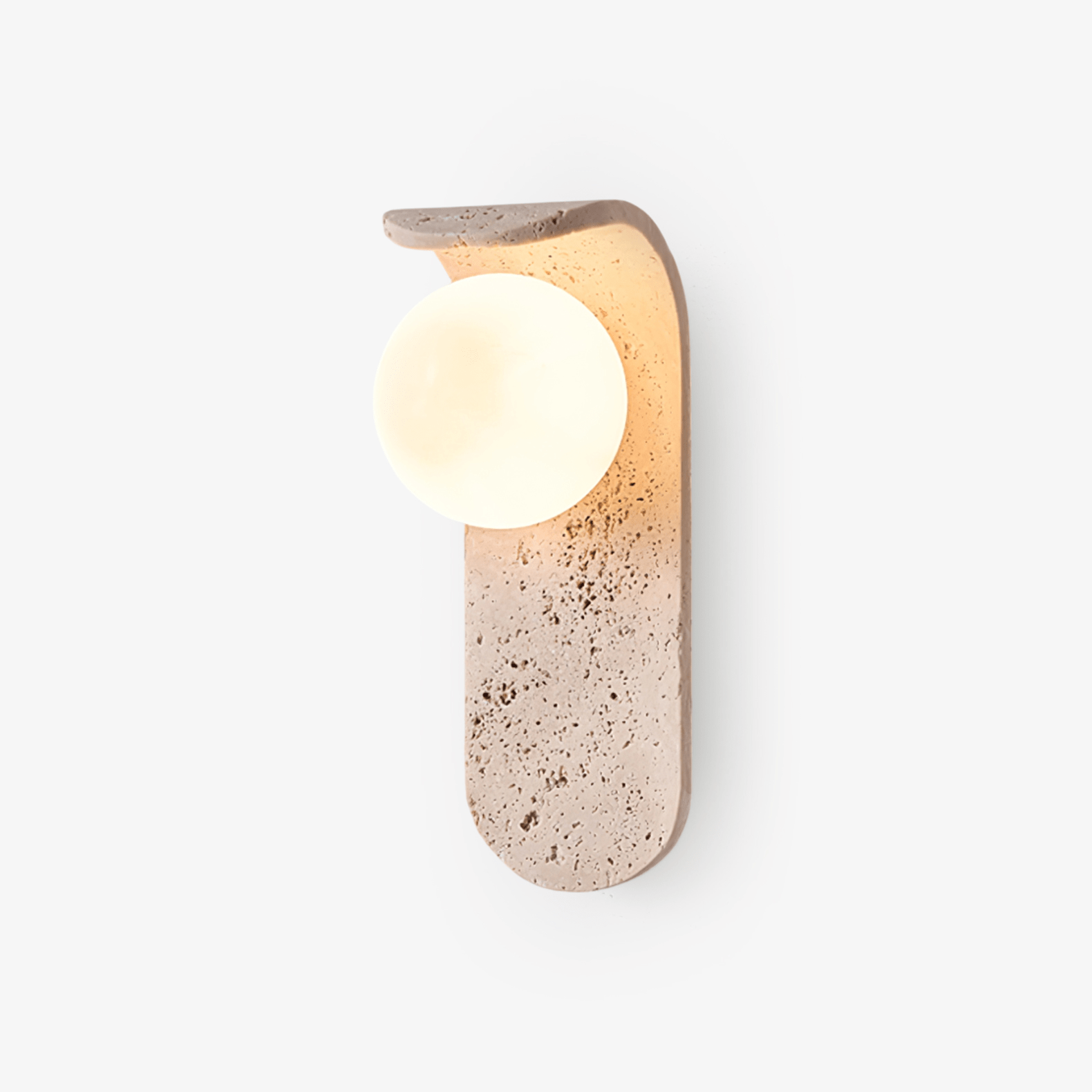 Kallisto - Curved Travertine Wall Lamp