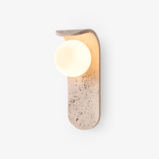 Kallisto - Curved Travertine Wall Lamp