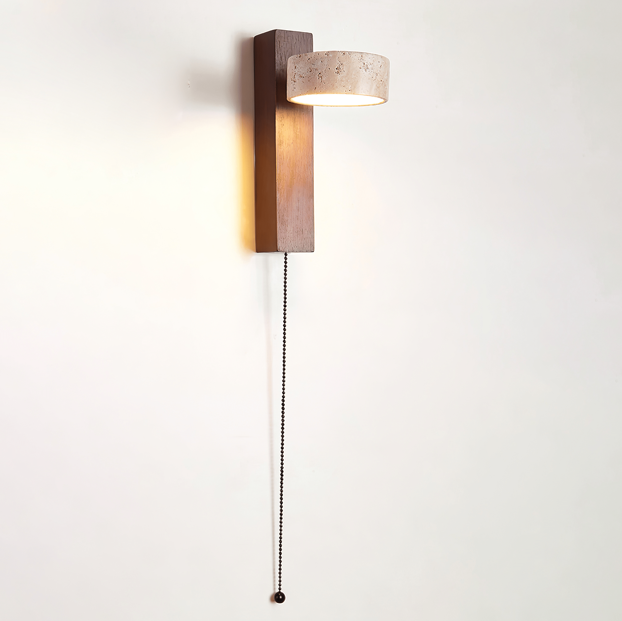 Kyparissos - Travertine and Walnut Wall Light