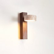 Kyparissos - Travertine and Walnut Wall Light
