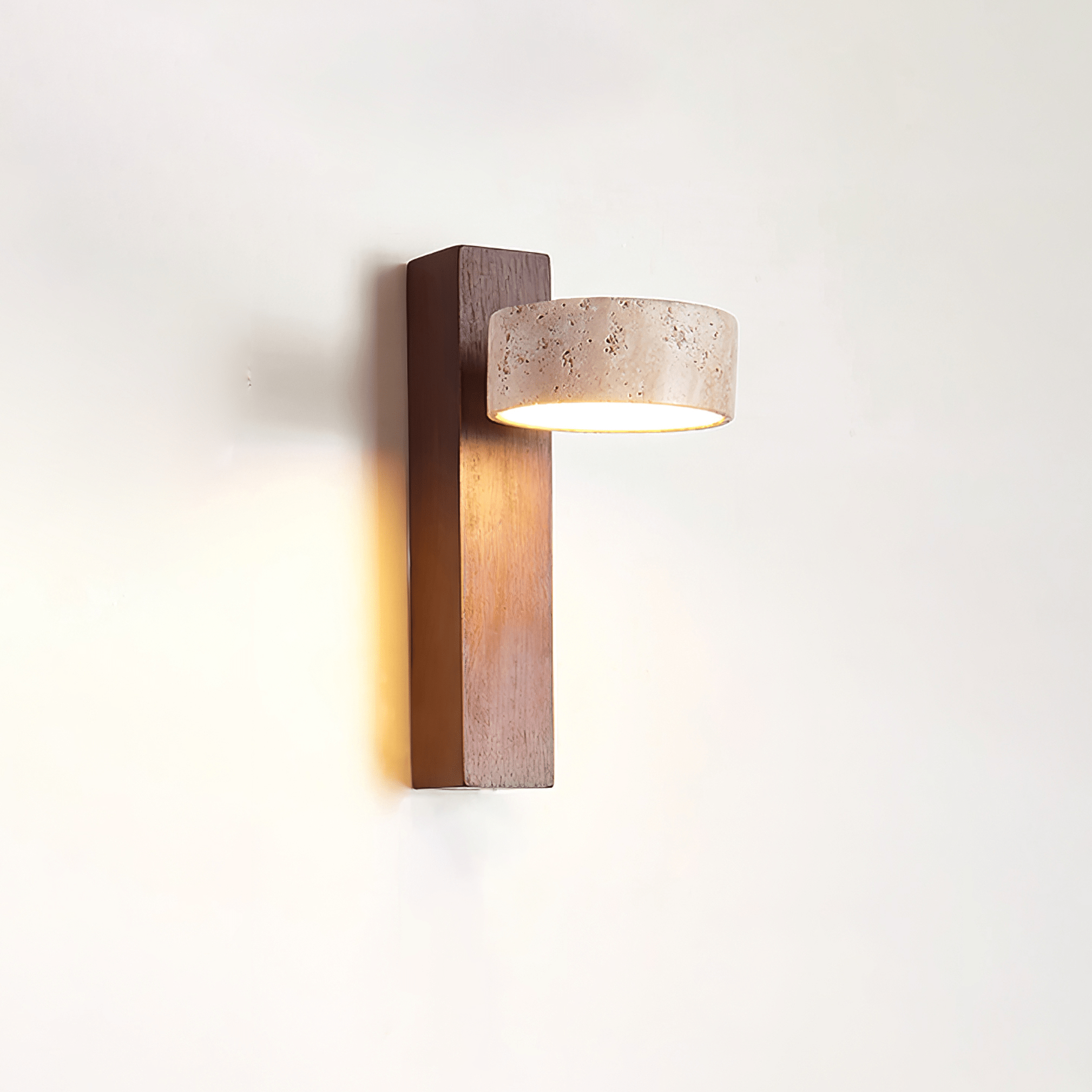 Kyparissos - Travertine and Walnut Wall Light