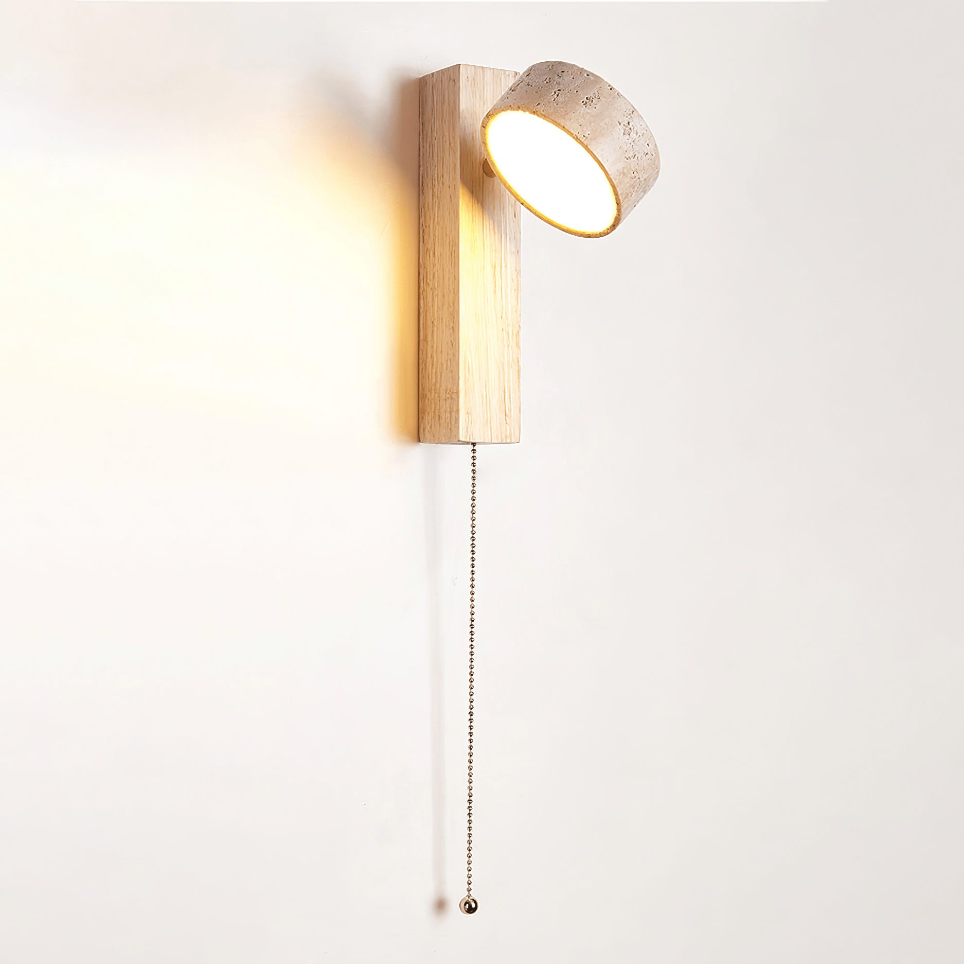 Kyparissos - Travertine and Walnut Wall Light