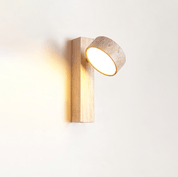 Kyparissos - Travertine and Walnut Wall Light