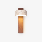 Kyparissos - Travertine and Walnut Wall Light