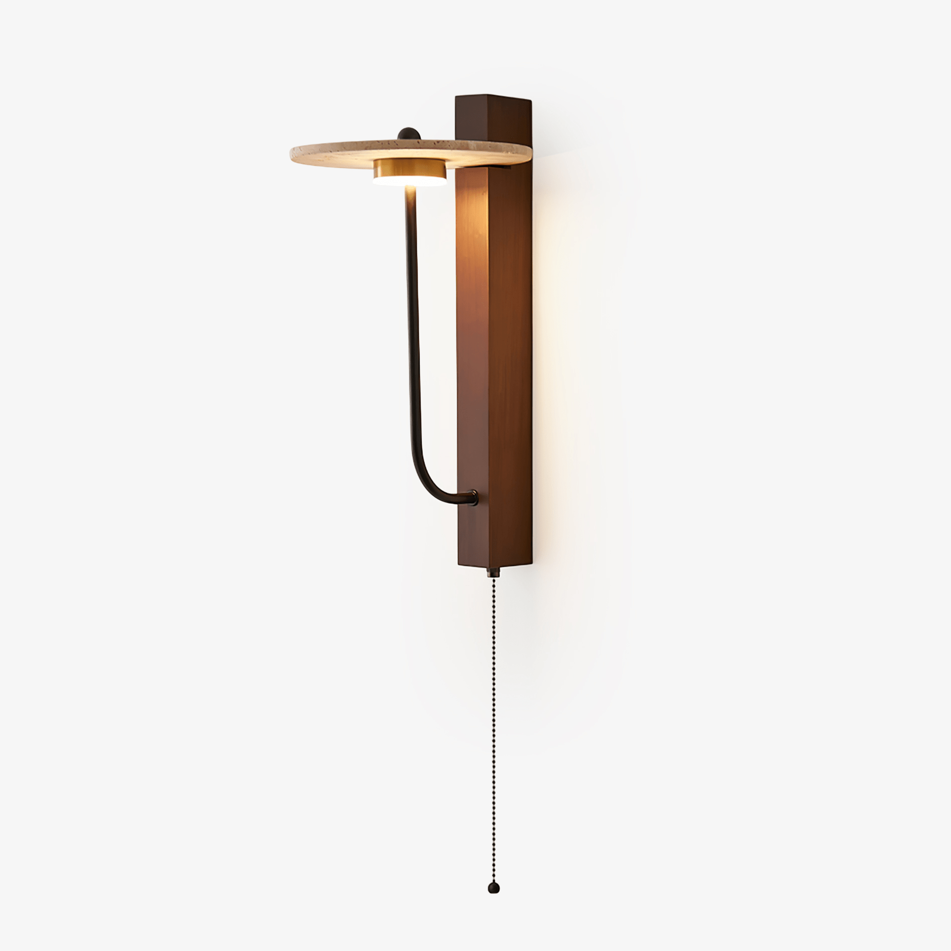 Alkaia - Travertine Disc Wall Lamp