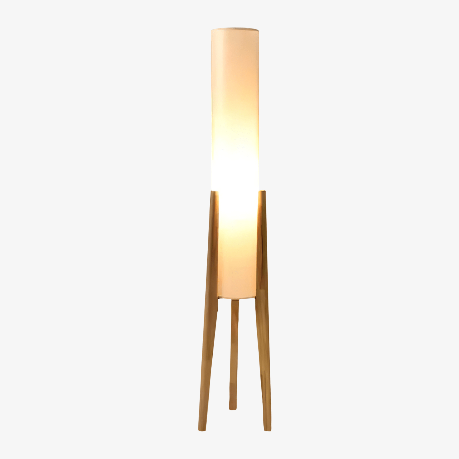 Astyoche - Walnut and Fabric Floor Lamp