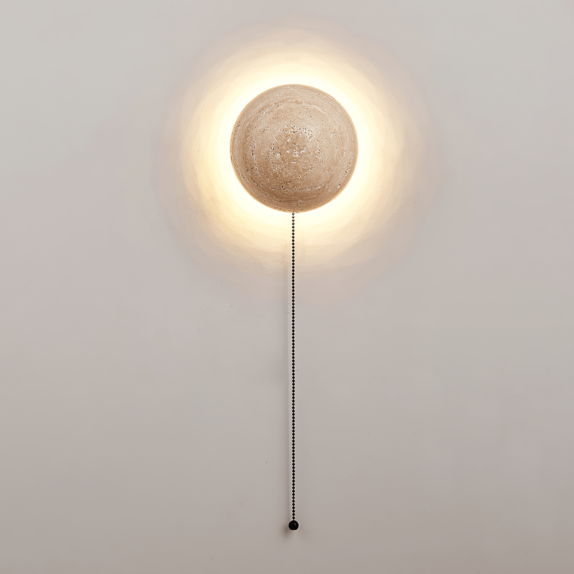 Astraia - Round Travertine Wall Light