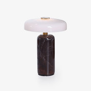 Hespera - Cordless Marble and Opaline Glass Table Lamp