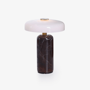 Hespera - Cordless Marble and Opaline Glass Table Lamp