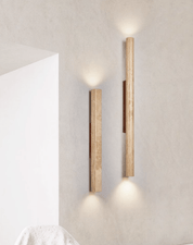 Koios - Travertine Column Wall Light