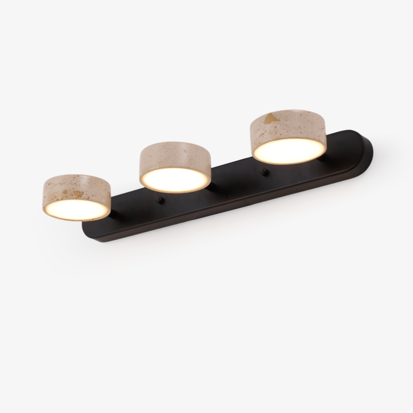 Melpomene - Travertine and Marble Vanity Light