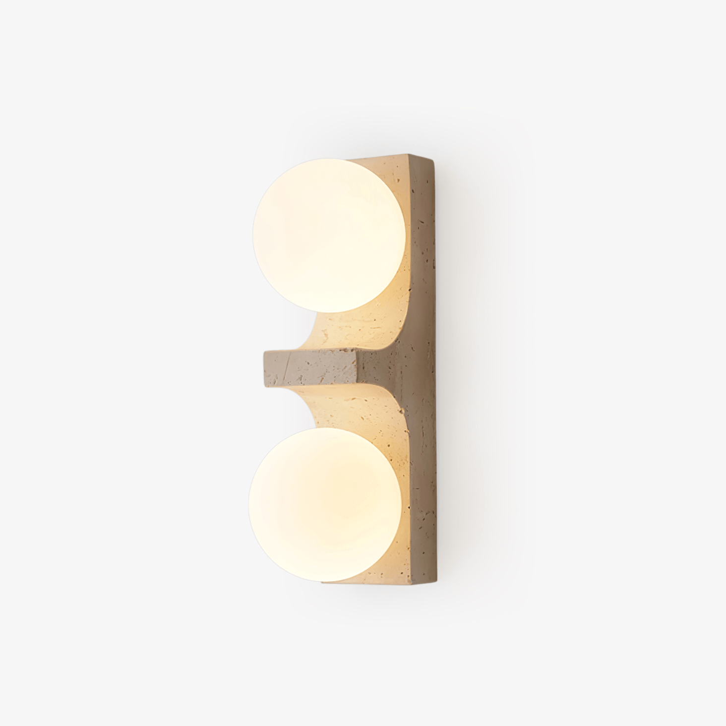 Tethys - Travertine Ring Wall Sconce