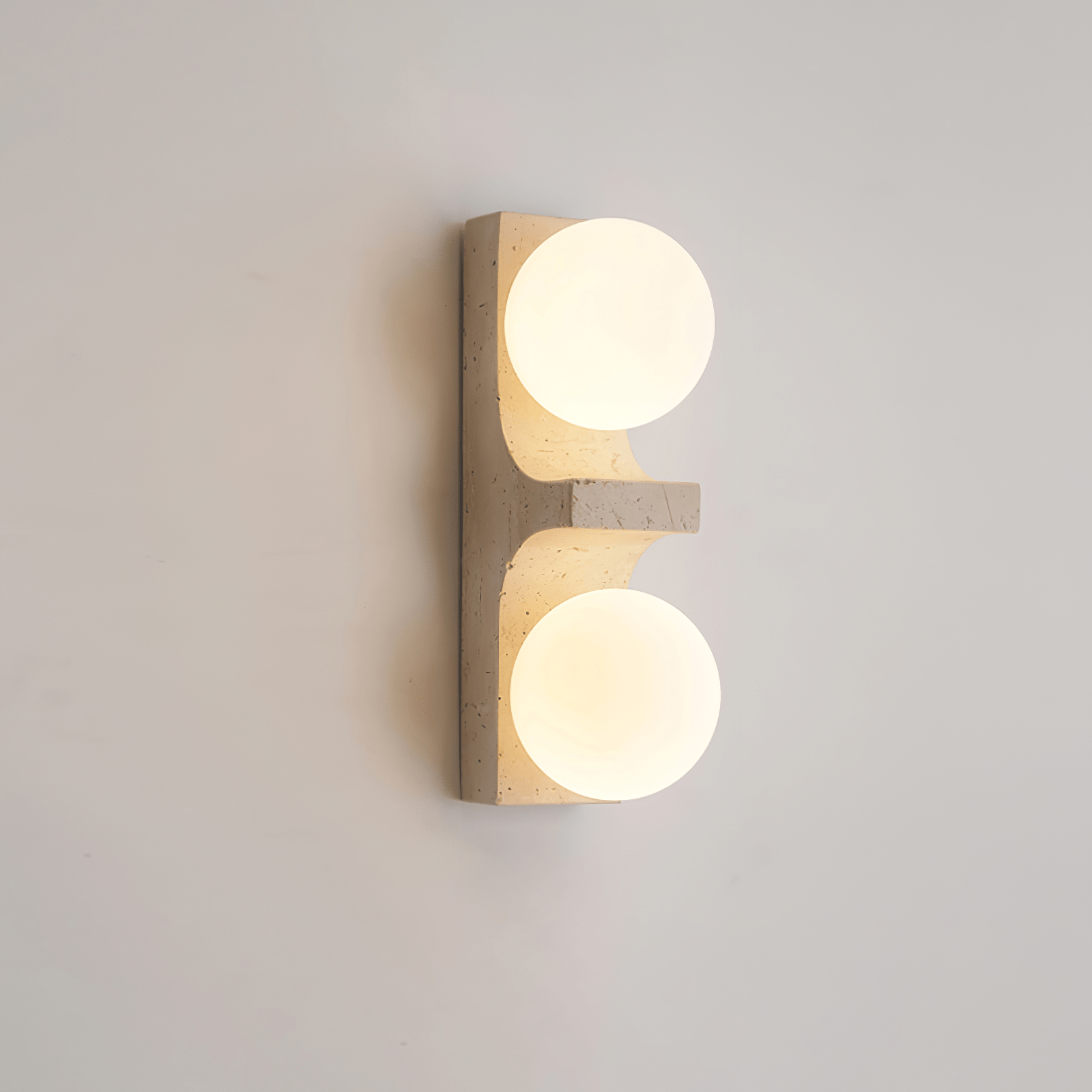 Tethys - Travertine Ring Wall Sconce