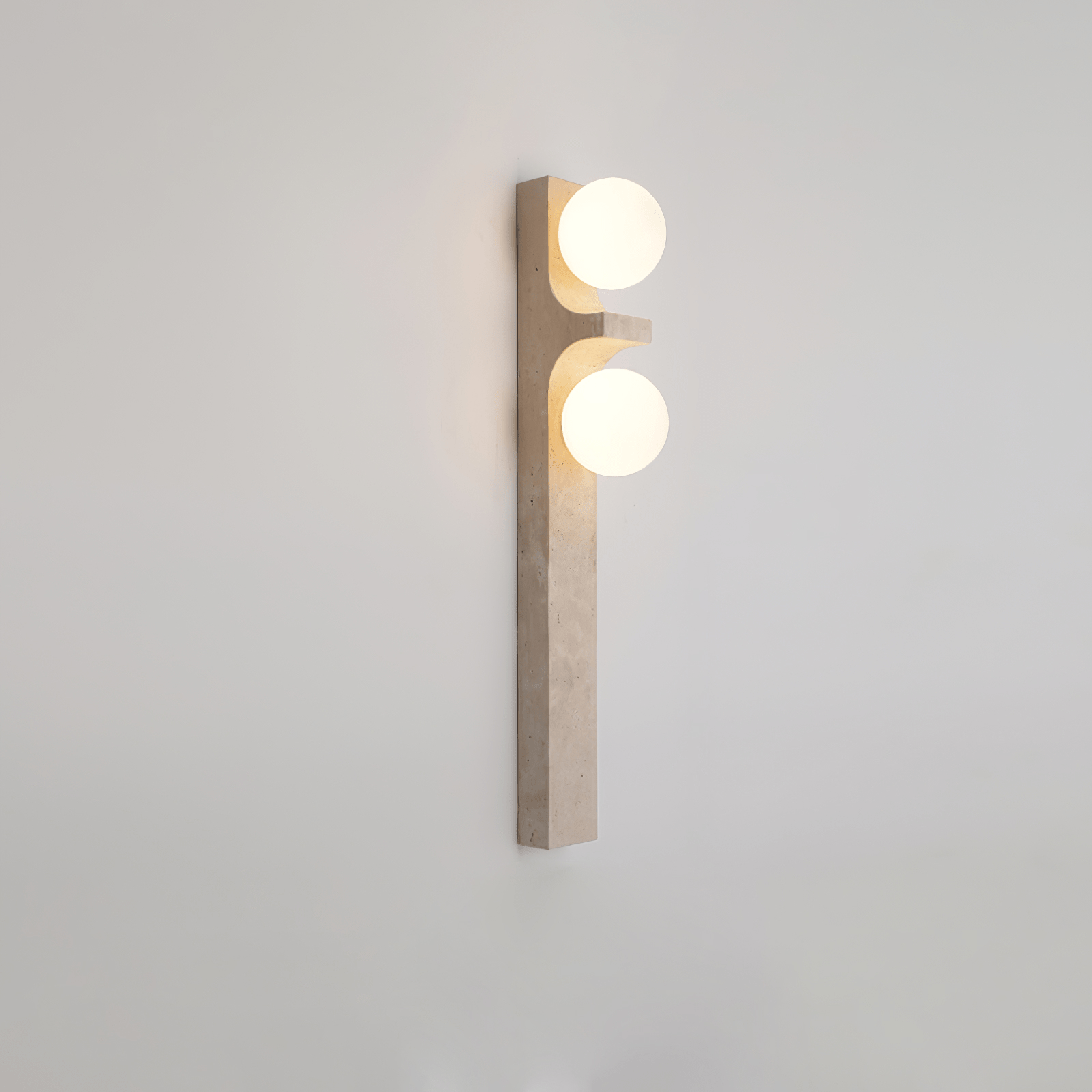 Tethys - Travertine Ring Wall Sconce