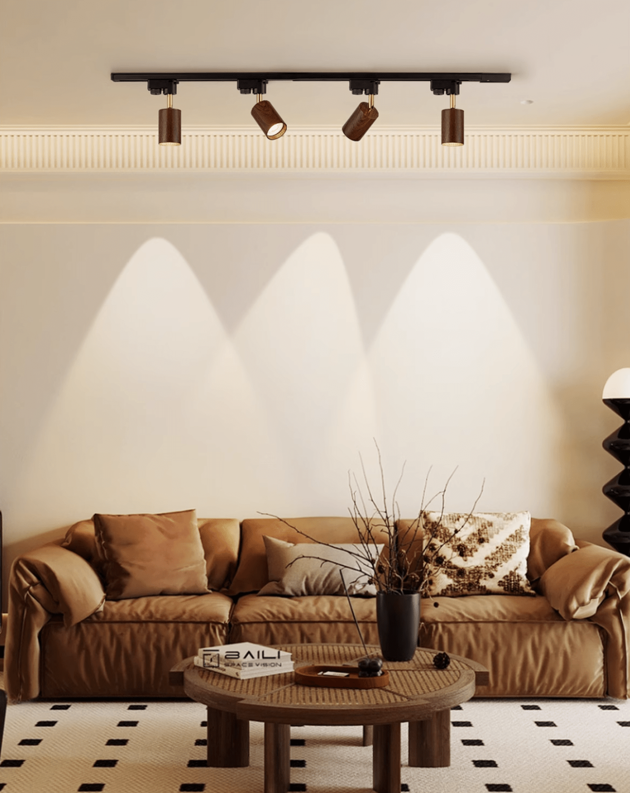 Alkaios - Walnut Grain Track Light