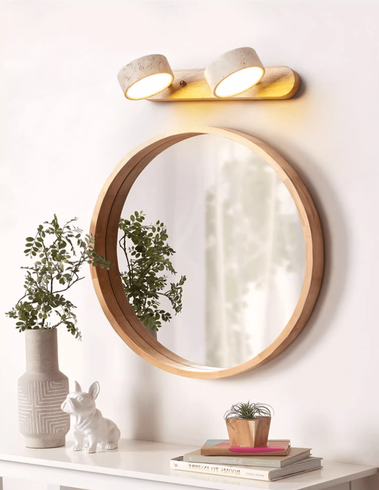 Phosphoros - Rechargeable Travertine Wall Light
