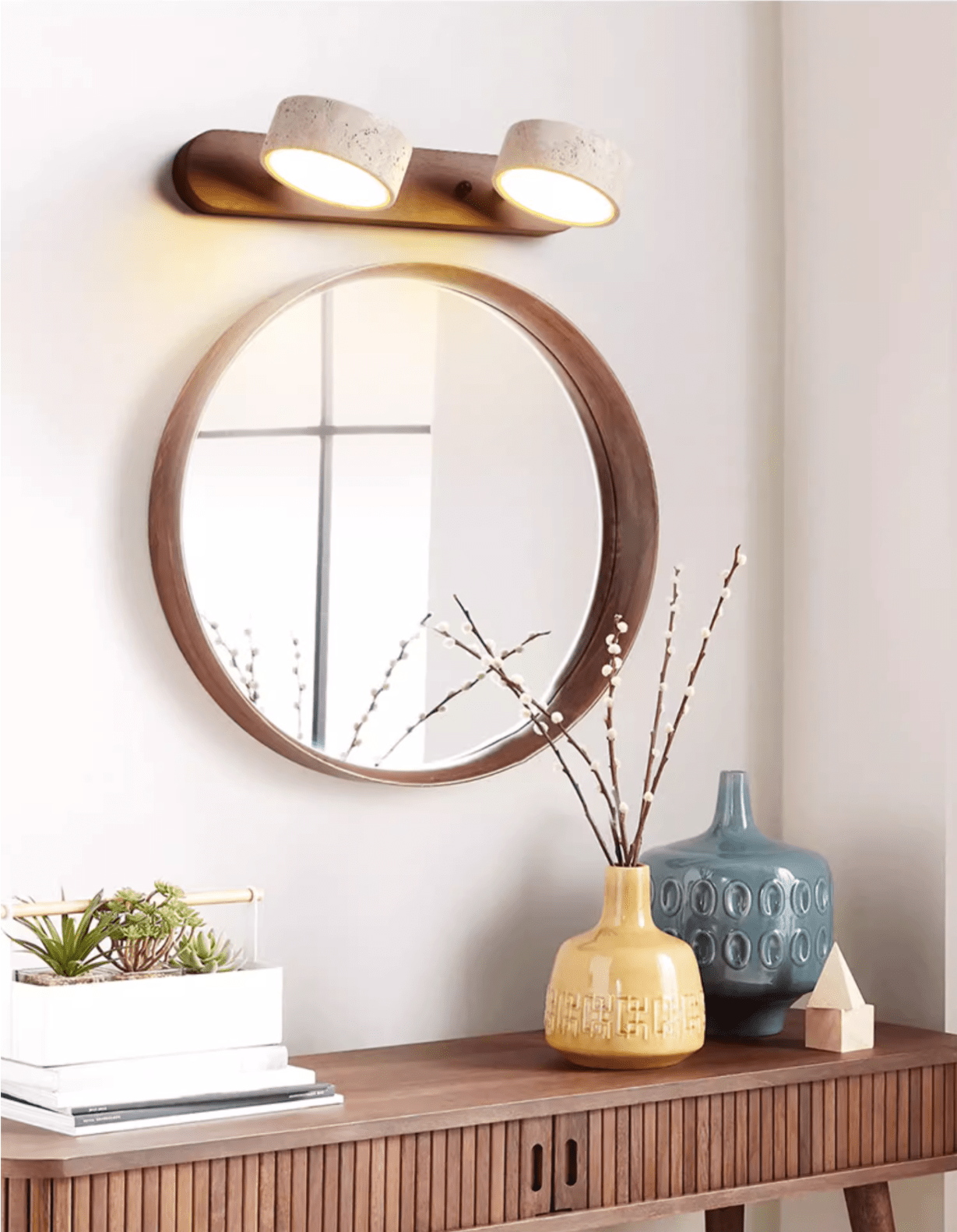 Phosphoros - Rechargeable Travertine Wall Light