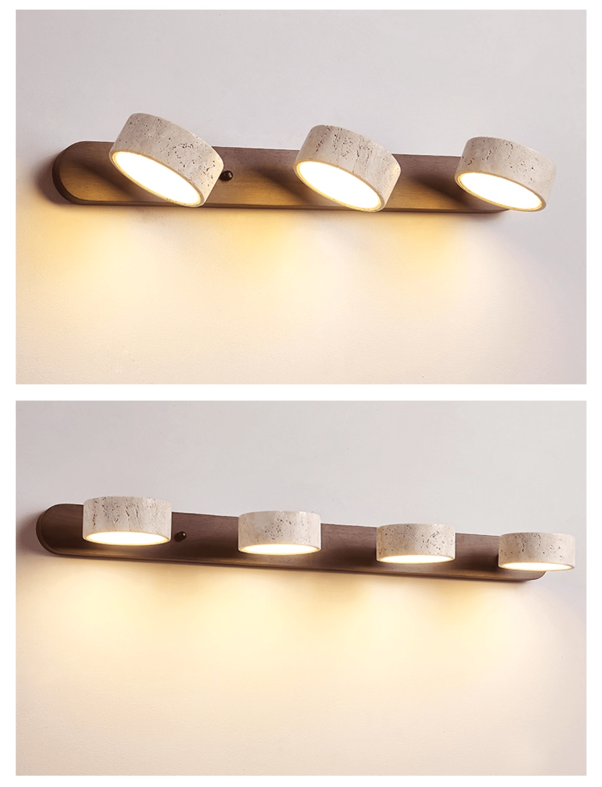 Phosphoros - Rechargeable Travertine Wall Light