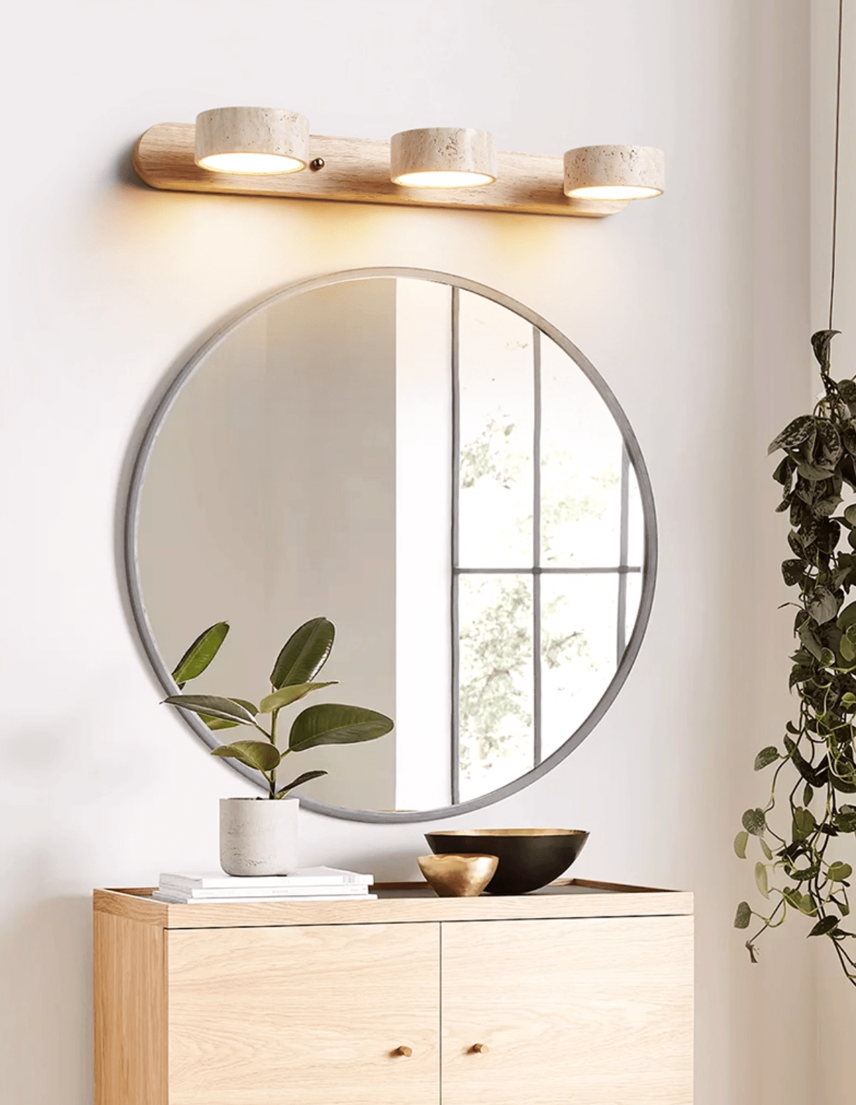 Phosphoros - Rechargeable Travertine Wall Light
