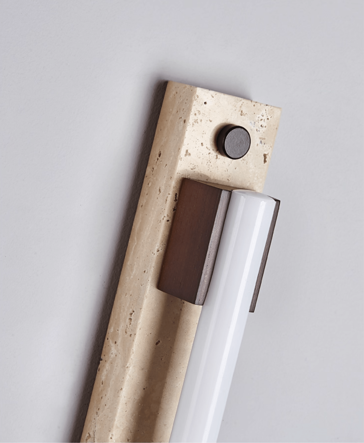 Krios - Travertine and LED Tube Wall Bar