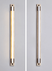 Krios - Travertine and LED Tube Wall Bar