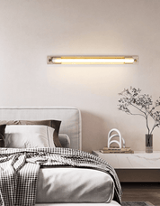 Krios - Travertine and LED Tube Wall Bar