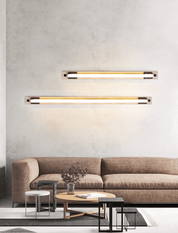 Krios - Travertine and LED Tube Wall Bar