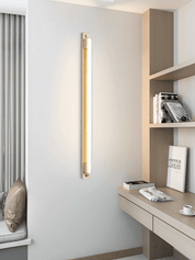 Krios - Travertine and LED Tube Wall Bar