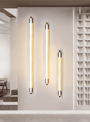 Krios - Travertine and LED Tube Wall Bar