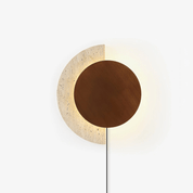 Psamathe - Plug-in Travertine Wall Sconce