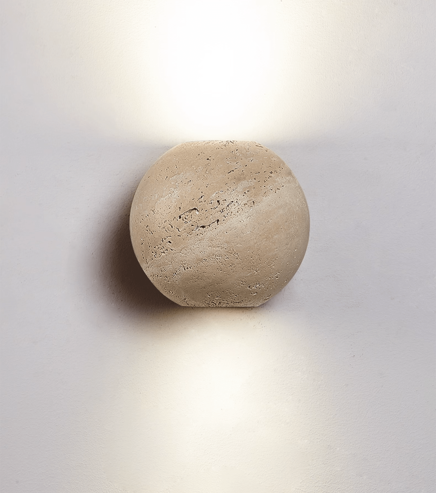 Hypnos - Travertine Globe Wall Sconce
