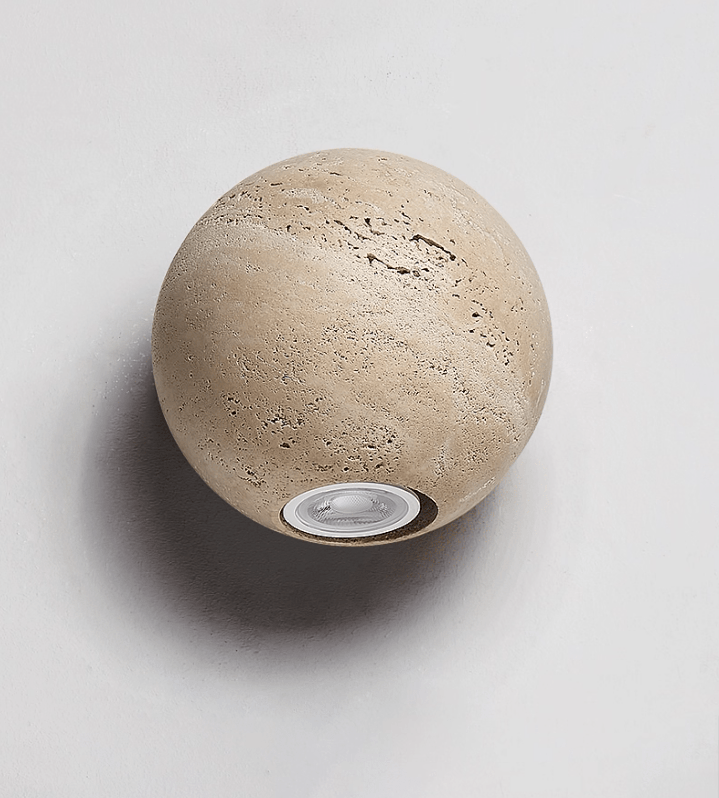 Hypnos - Travertine Globe Wall Sconce