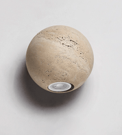 Hypnos - Travertine Globe Wall Sconce