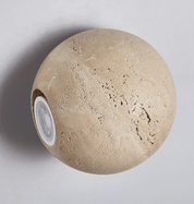 Hypnos - Travertine Globe Wall Sconce