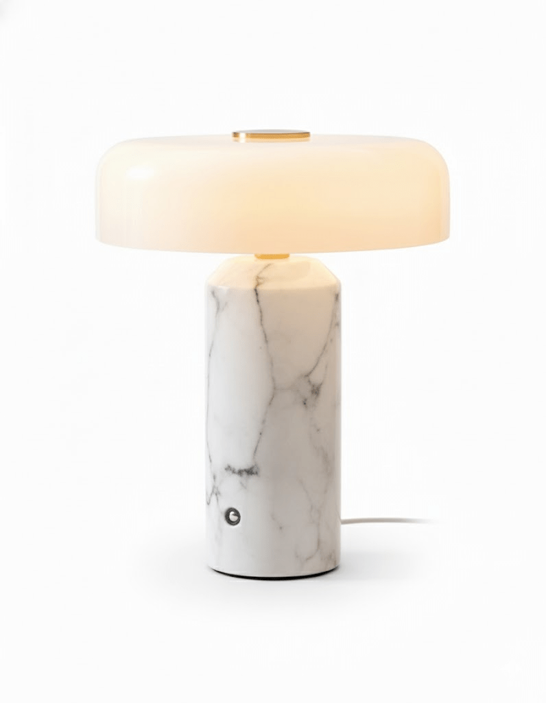 Hespera - Cordless Marble and Opaline Glass Table Lamp