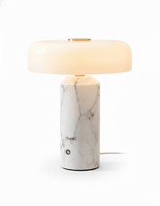 Hespera - Cordless Marble and Opaline Glass Table Lamp