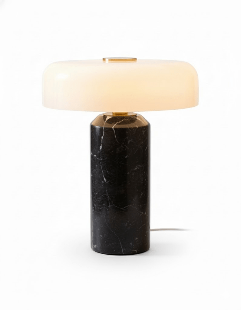 Hespera - Cordless Marble and Opaline Glass Table Lamp