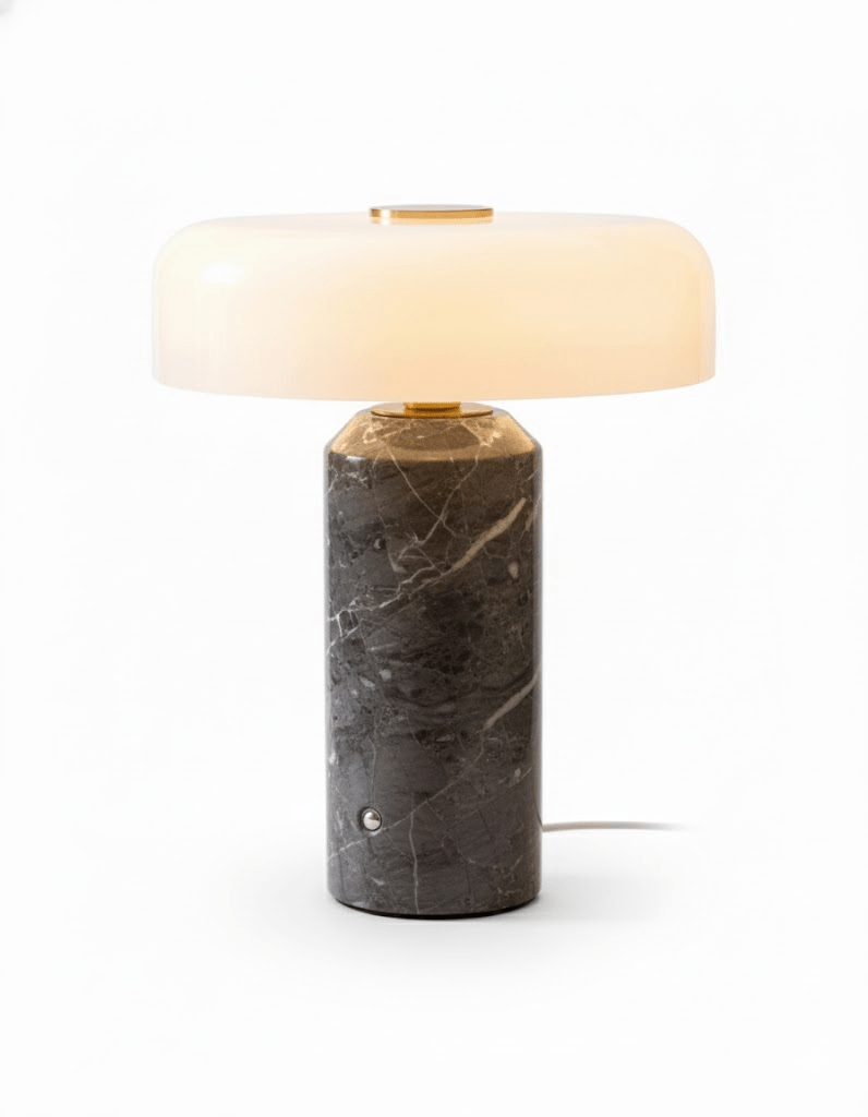 Hespera - Cordless Marble and Opaline Glass Table Lamp