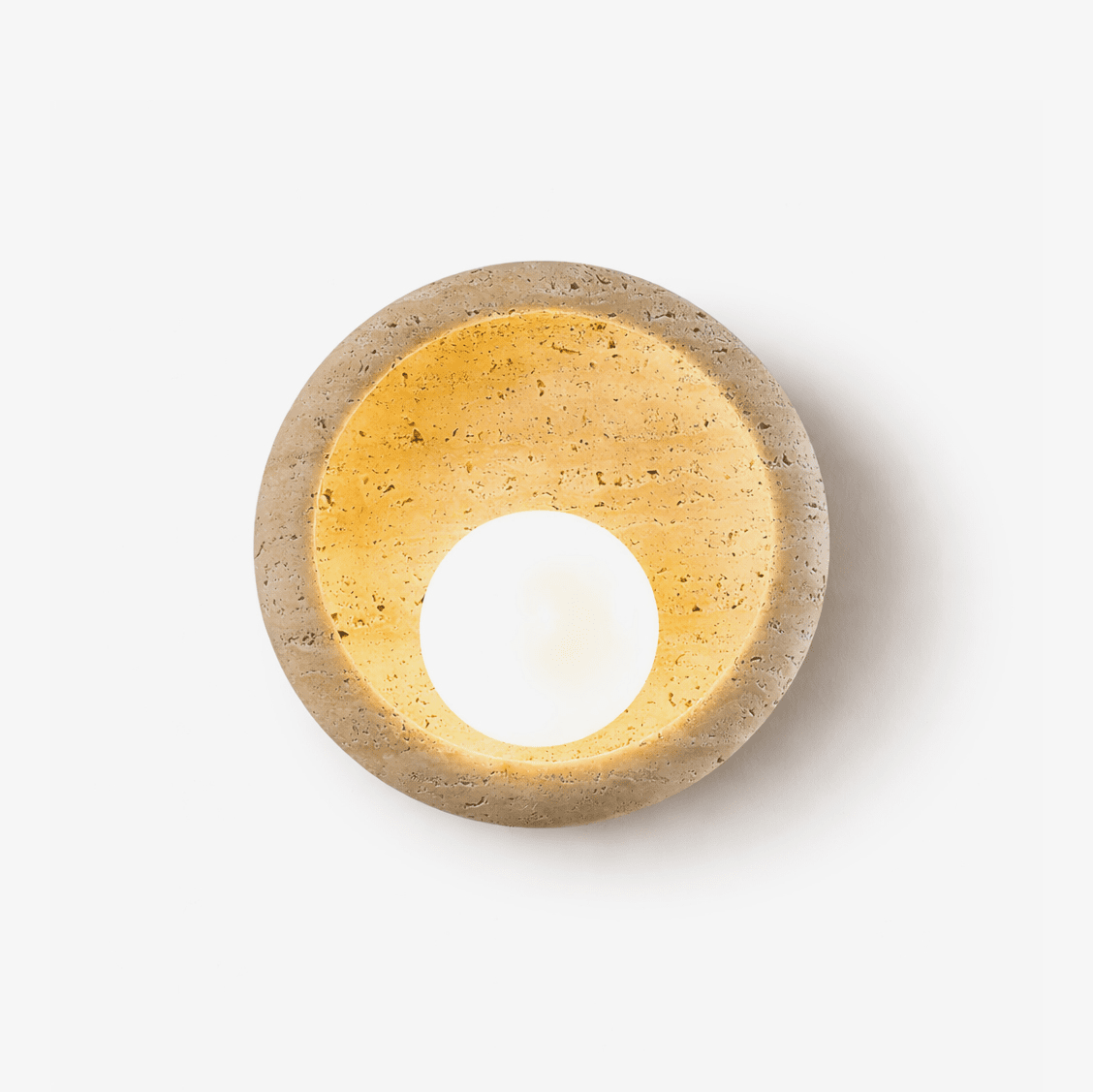 Doto - Curved Travertine Wall Light