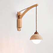 Palaimon - Travertine Swing Arm Wall Sconce