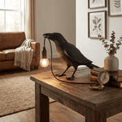 Koronis - Sculptural Resin Raven Table Lamp