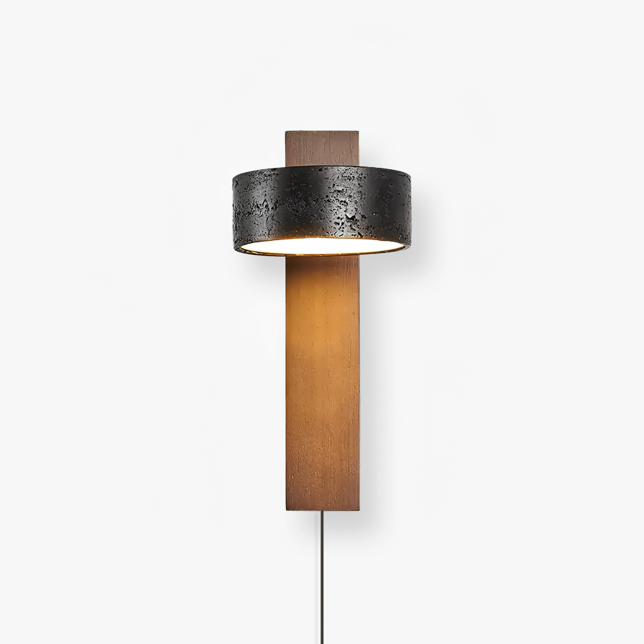 Eurydike - Black Travertine Plug-In Wall Sconce