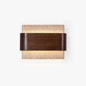 Idyia - Travertine and Walnut Wall Sconce